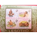 Lesotho - 1975 - Musical Instruments - Miniature Sheet (Mint)