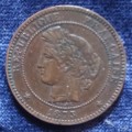 France - 1873 -10 centimos - Bronze