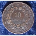 France - 1873 -10 centimos - Bronze