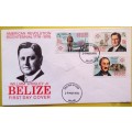 Belize - 1976 - American Revolution BiCentennial - (Lindbergh - Wrigley - Stephens) - FDC