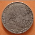 Germany - 1936 - 5 Reichsmark (Paul von Hindenburg) - Silver