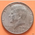 USA - 1968 D - ½ Dollar - Kennedy Half Dollar - (.400 silver)