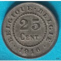 Belgium - 1916 - 25 centimes (German Occupation Coinage) - Zinc