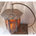 Hanging Lantern - Copper Plate - Plastic Shade