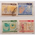 Rhodesia - 1975 - Occupational Safety - Set of 4 Used stamps