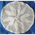 Hand Crochet Doilie in White cotton