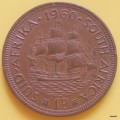 South Africa - 1960 - Elizabeth II - One Penny - Copper