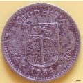 Rhodesia - 1964 - 1/- 10c - Elizabeth II - Copper-nickel