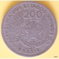 Brasil -  1901 - 200 Reis (Liberty) - Copper-nickel