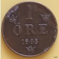 Sweden - 1905 - 1 Ore -  Brodrafolkens Val - Bronze (The Welfare of the Brother Peoples)