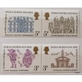 GB - 1973 - 400th Anniv Birth Inigo Jones - Set of 4 Mint stamps