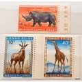 Belgian Congo - 1959 - Definitives: Animals - 3 Mint stamps