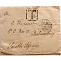 Union of South Africa - 1928 - Latvia cover to SA with postage dues on reverse of envelope