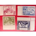 Swaziland - 1949 - 75th Anniversary of UPU - Set of 4 Mint stamps