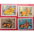 GB - 1964 - Medieval Knights - Set of 4 Mint stamps