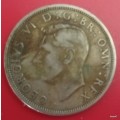 GB -  ½ Crown - George VI (with `IND:IMP`) - Copper-Nickel