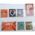 French Algeria - Mixed Lot of 7 Used Hinged stamps