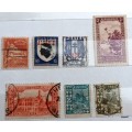 French Algeria - Mixed Lot of 7 Used Hinged stamps