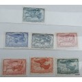 Greece - 1943 - Airmail - Greek Mythology Winds issue - 7 Unused Hinged stamps