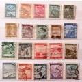 Austria - 1945/47 - Definitives: Landscapes - 20 Used Hinged stamps