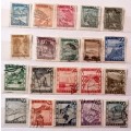 Austria - 1945/47 - Definitives: Landscapes - 20 Used Hinged stamps