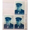 GB - 1974 - Churchill Birth Centenary - 3 Mint stamps