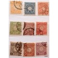 Japan - 1899/1907 - Imperial Chrysanthemum - 9 Used stamps