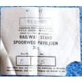 18 Sept 71 - WPRF Union WPRV Unie - Railway Stand/Spoorweg Paviljoen - Tickets Row B 25, 26