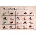 Gemstones of Southern Africa ON Description Card with 20 small stones