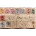 (British Occupation) 1900 Orange Free State - Set of 10 Overprint stamps on Free State Hotel Env