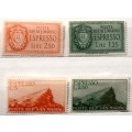 San Marino - 1943 and 1945 - Express Mail - 4 Unused Hinged stamps