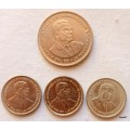 Mauritius - 1987 1 Rupee(copper-nickel), 20 cents 1987x2 and 1990x1 (Nickel plated steel)