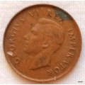 South Africa - 1943 - George VI -  ¼ Penny - Bronze