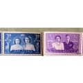 Union of South Africa - 1947 - Royal Visit - Block of 18 2 1/2d and 20 3d Unused stamps