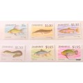 Zimbabwe - 1994 - Fish - Set of 6 Unused stamps