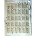RSA - 1984 - New Constitution - 11c Full sheet of 30 Unused stamps