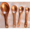 Vintage Set of 4 Measuring Spoons (1/4 teaspoon, 1/2 teaspoon, 1 Teaspoon, 1 Tablespoon)
