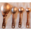 Vintage Set of 4 Measuring Spoons (1/4 teaspoon, 1/2 teaspoon, 1 Teaspoon, 1 Tablespoon)