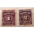 Canada - 1930`s - Postage Due - 2 Unused Hinged stamps