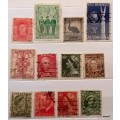 Australia - Mixed Lot of 12 Used (some Hinged) stamps