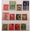 Australia - Mixed Lot of 12 Used (some Hinged) stamps