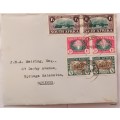 Union of South AFrica - 1939 - 3 Pairs of stamps on envelope with Union Crest on back