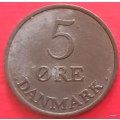 Denmark - 1957 - Frederik IX  - 5 Ore - Zinc