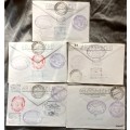 Russia -  1991/2 -  Antarctic Exploration Postal Stationery - Various cancellations - 5 Envelopes