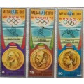 Equatorial Guinea - 1972 Olympics - Medals Winners - 6 Cancelled Hinged stamps