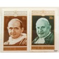 Rwanda - 1963 - Centenary Of The Vatican - 2 Unused Hinged stamps