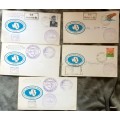 Indian Expedition to Antarctica - 1990-91 - 5 Envelopes with various cancellations (3 Postally used)