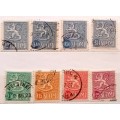 Finland - 1954/75 - Coat of Arms - 8 Used Hinged stamps