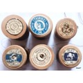 Vintage Wooden Cotton Reels (6) with thread