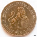 Spain - 1870 - Provisional Government - 5 Centimos - Bronze